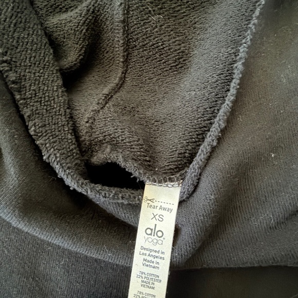 ALO Yoga Oversized Low Key Hoodie with Bell Sleeves in Black (Size XS) - Picture 8 of 11